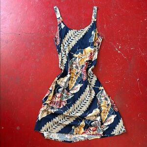 Hilo Hattie Blue and White Sleeveless Sundress